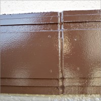 氷見市 住宅塗り替え 外壁サイディング幕板の仕上げ塗装