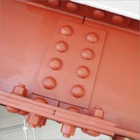 富山県南砺市の塗り替え　鉄骨車庫の下塗り（サビ止め塗装）