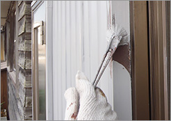 南砺市 住宅塗り替え ホワイトのサビ止め塗装